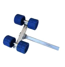 [ZESTAW] - Rolka boczna GUMOWA x4 + mocowanie | NIEBIESKIE